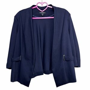 Roz & Ali Open-Front Blazer – Women’s 3XL – Navy